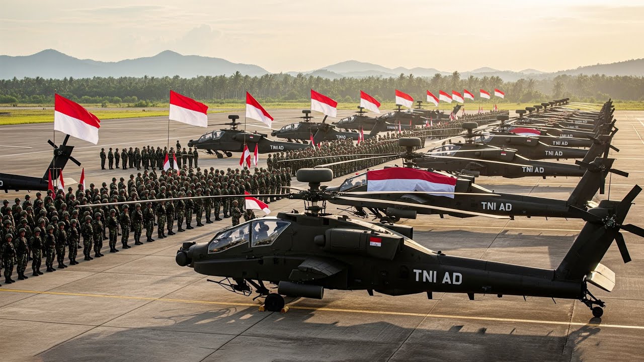Shocking Facts! Dozens of Indonesian Army AH-64 Apaches Arrive in Papua