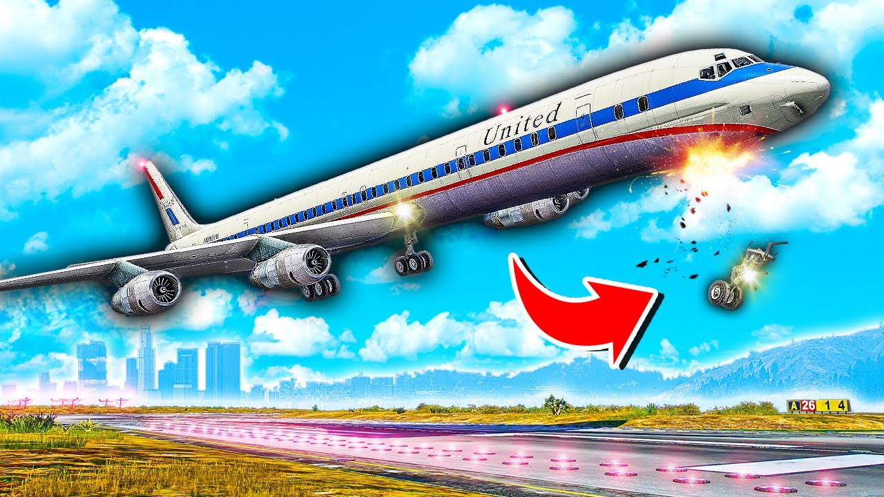 DC-8 Nose Gear FAILS in GTA 5! What happened next was unexpected...