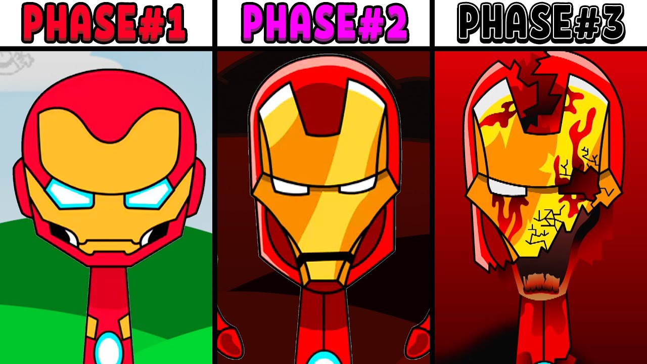 All Phases in New Incredibox Sprunki Oc of Iron Man: From Phase 1 to Phase 3
