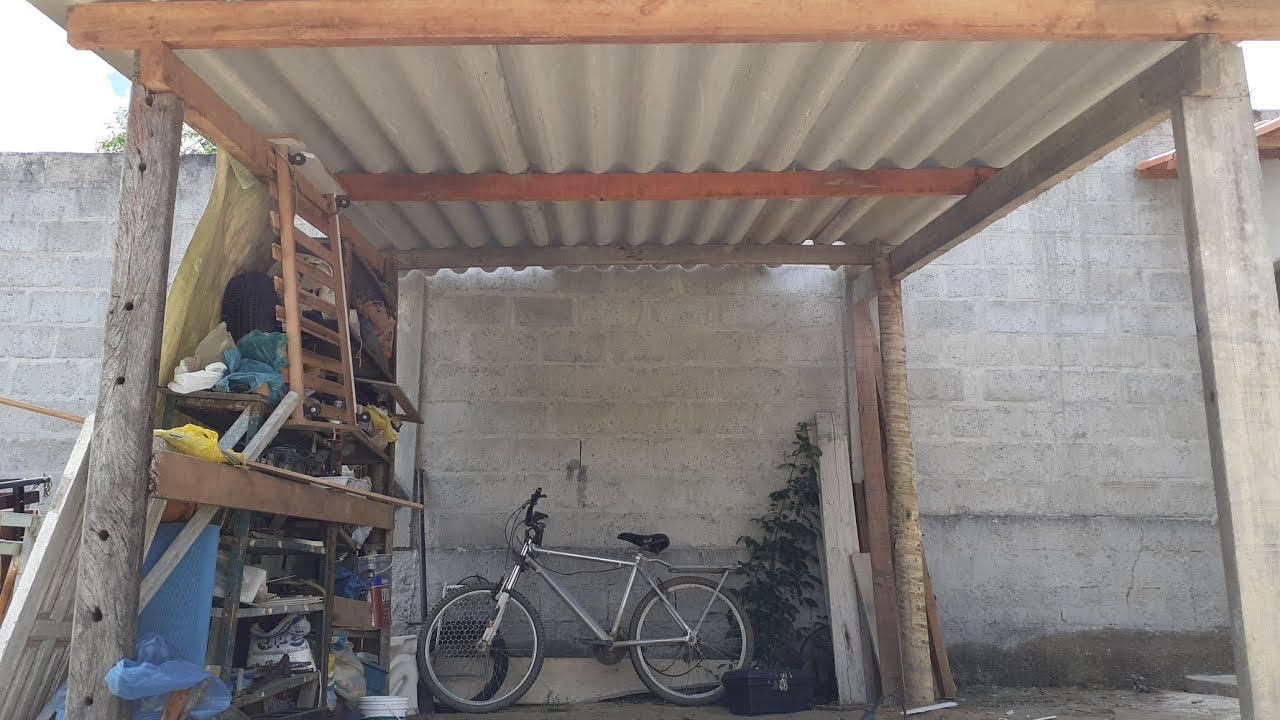 Como fazer um telhado de eternit de garagem, sem gastar muito.