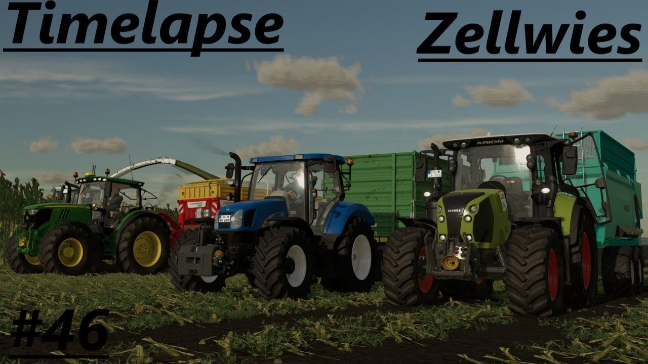 LS22 Timelapse Zellwies #46 Mais häckseln mit dem Claas Arion 550 & Mengele TA 21000!