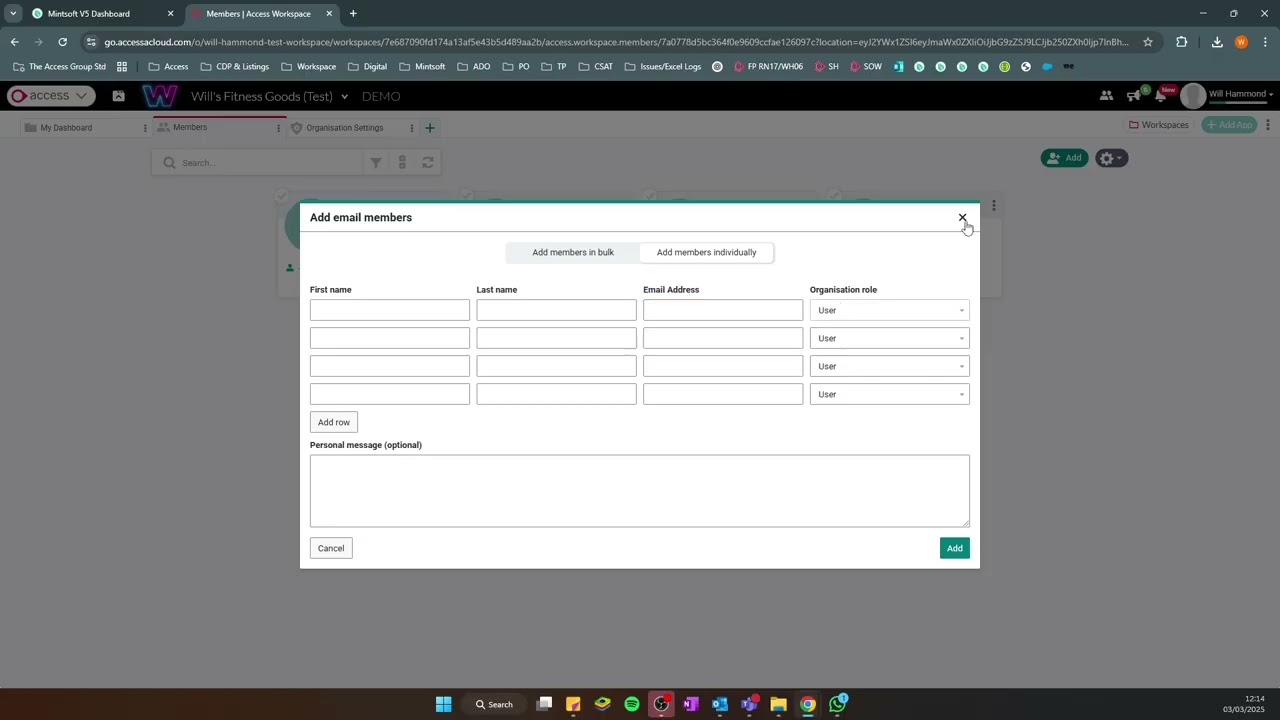 Administrator - Warehouse User Accounts - Access Mintsoft