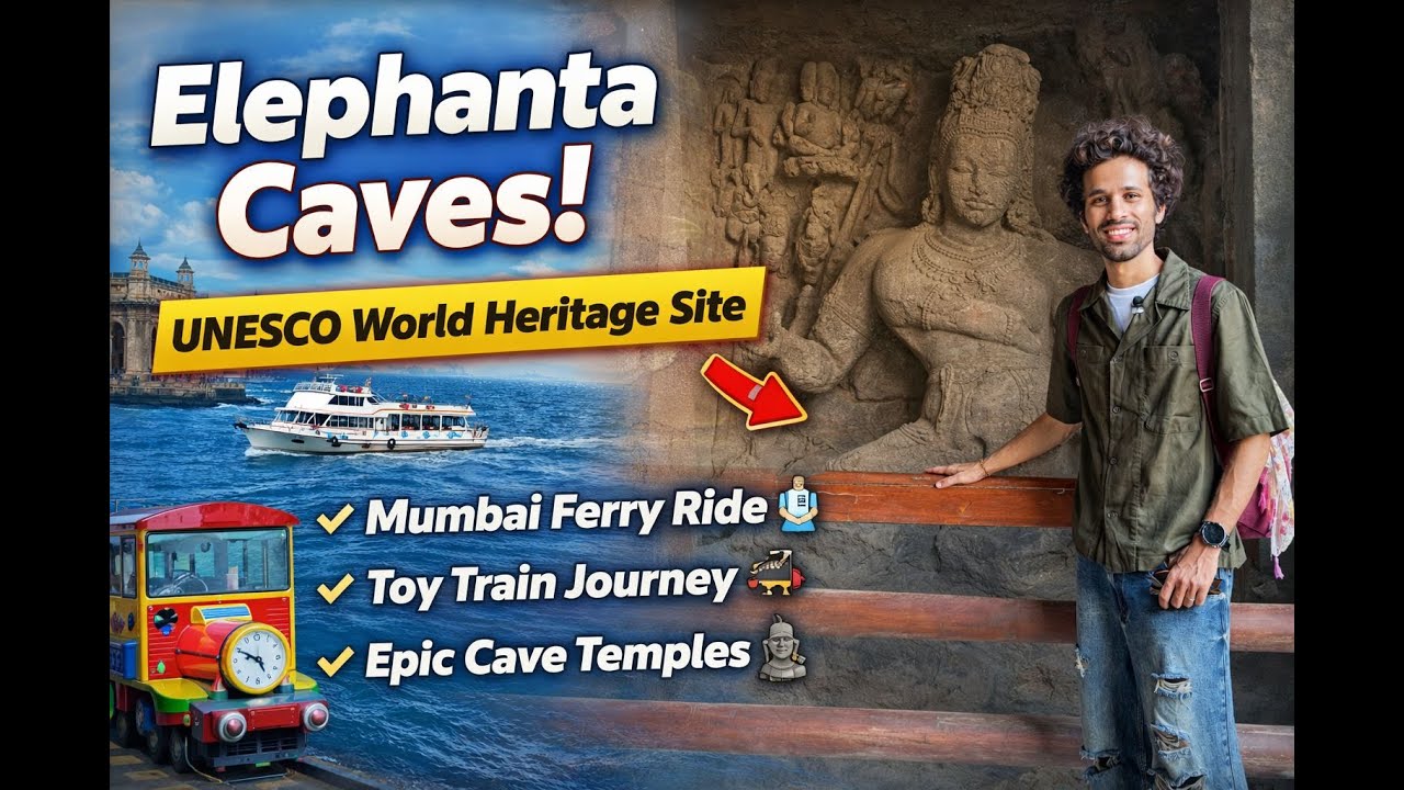 Mumbai Ka Secret Island 😍 | UNESCO World Heritage Site Elephanta Caves  Vlog