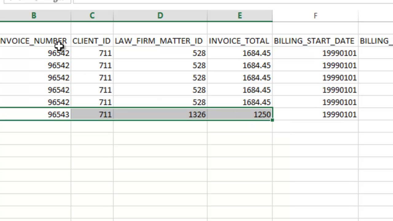 How to Create a LEDES 98B Legal Invoice File