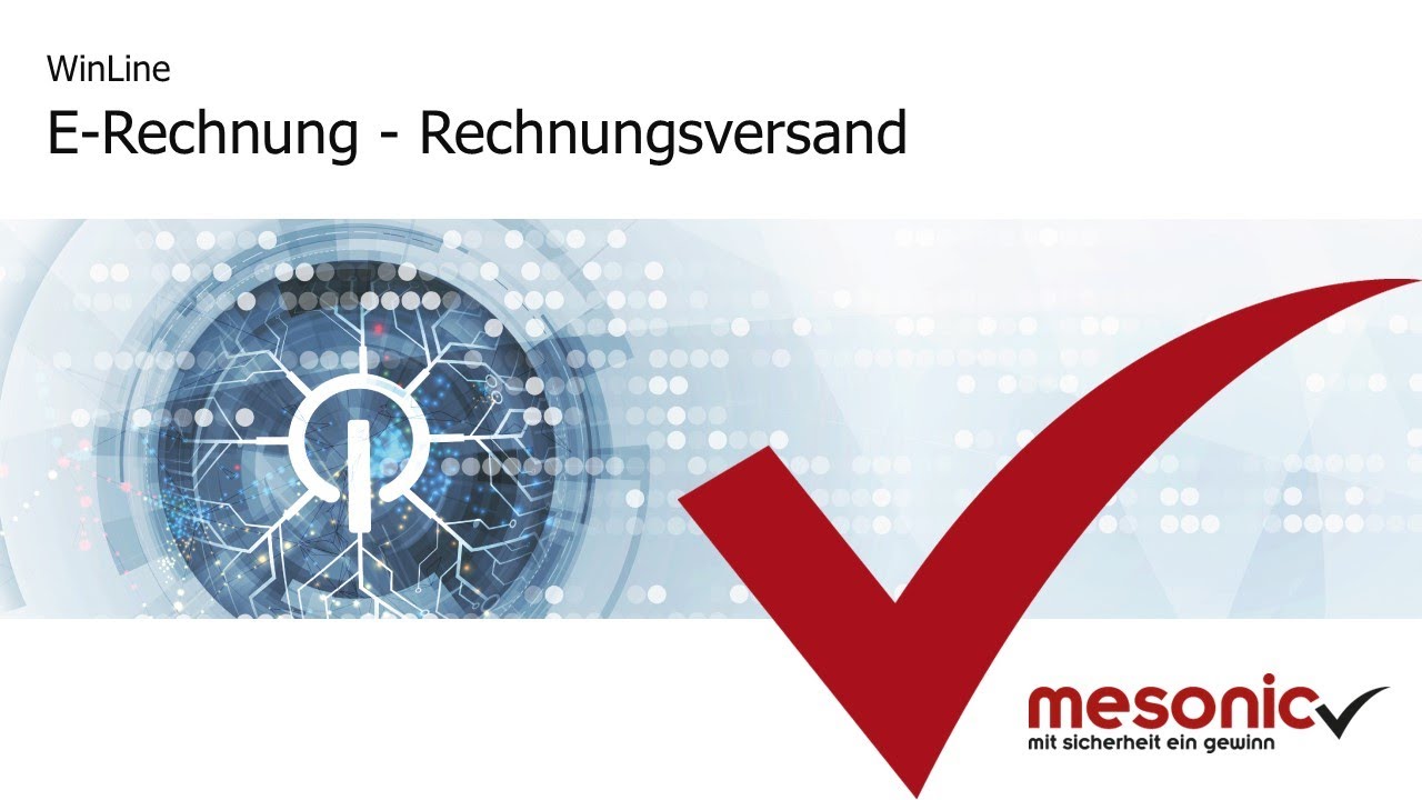 Elektronische Rechnung in der WinLine - Rechnungsversand