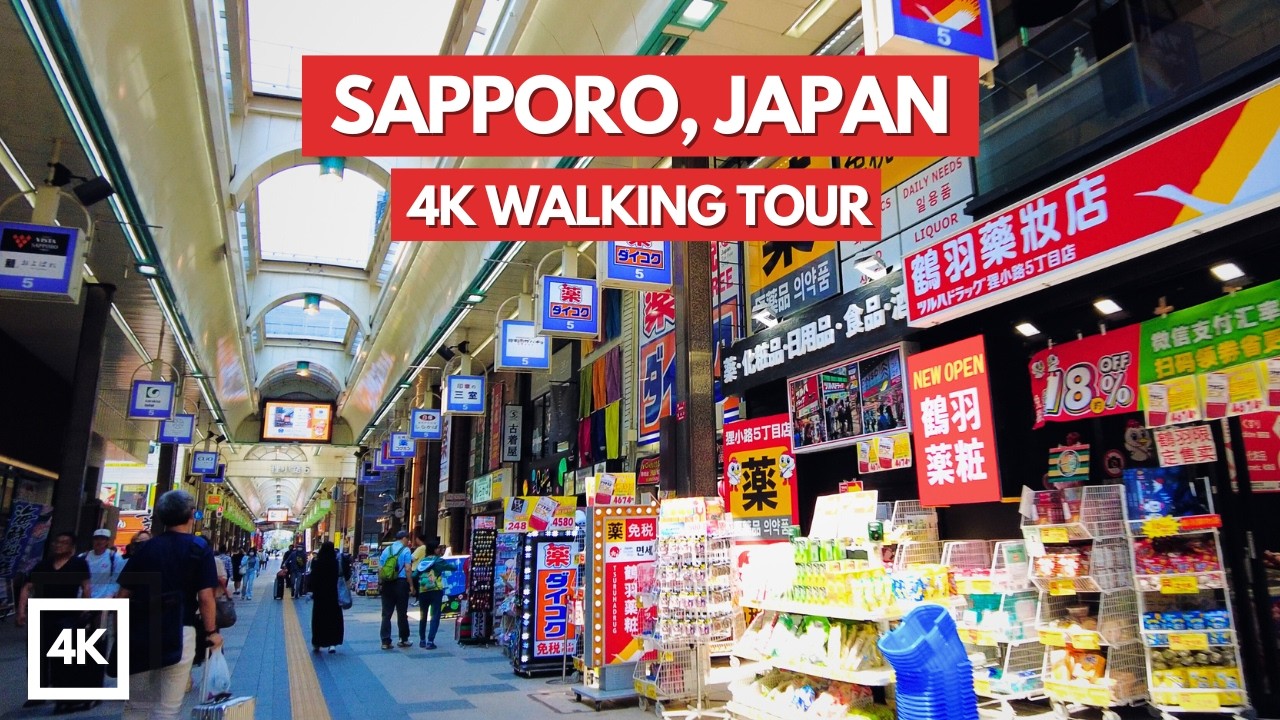 Sapporo, Japan 4K Walking Tour | Ambient City Walk | No Talking
