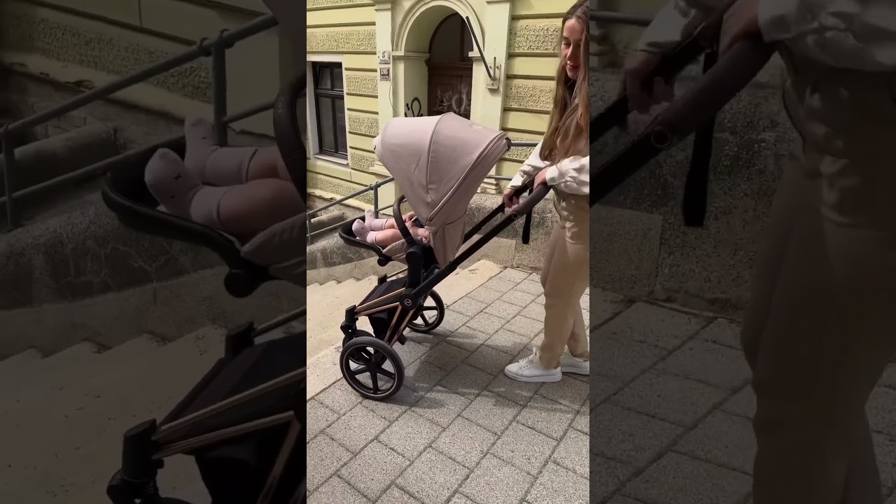 Вот насколько легко коляска Cybex Priam справляется с подъемом/спуском 💪