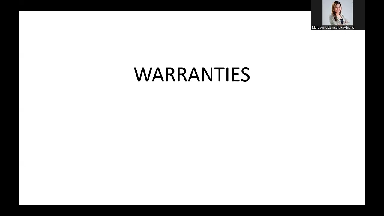 Conditions and Warranties (SALES)