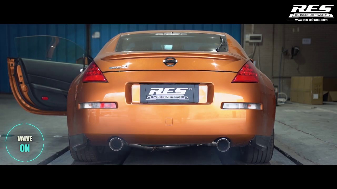 Nissan 350Z RES Racing Exhaust Valvetronic Catback System With Gesture Control