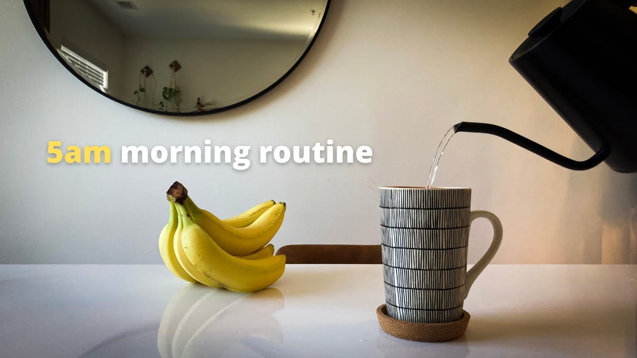 my 5am morning routine on a workday