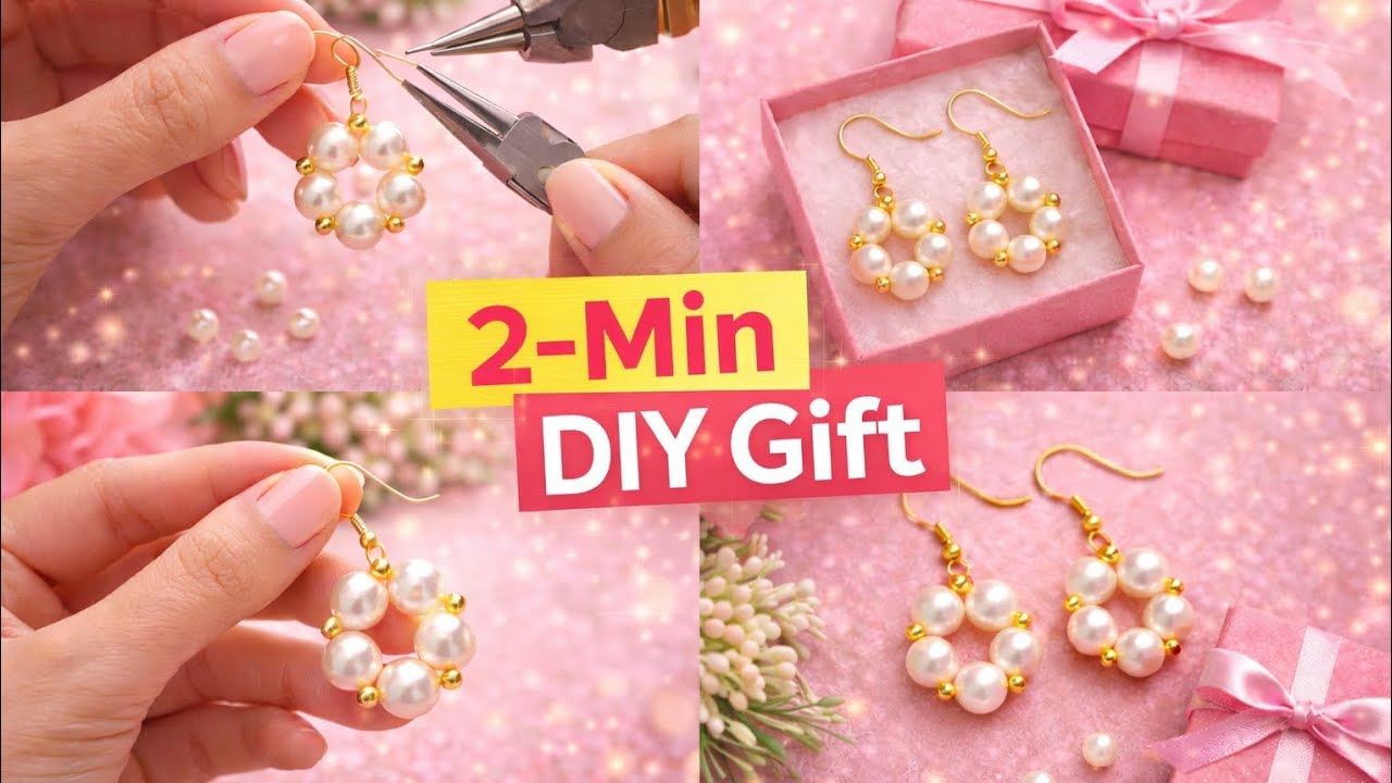 Quick DIY pearl earing|| beautiful gift idea💡