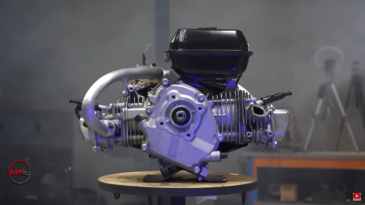 I Connected Two Engines into One Opposed-Piston Beast!  DIY Engineering Build (shortened version)