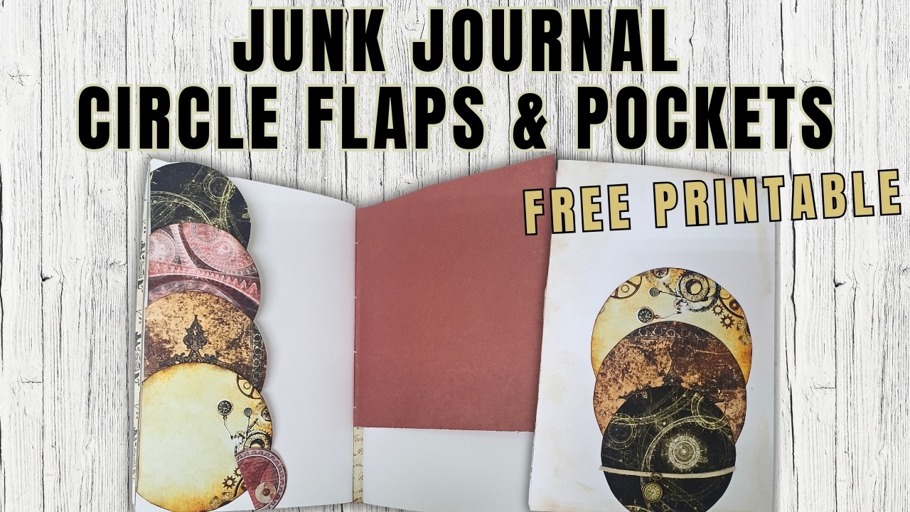 Paper Perk #63 - Junk Journal Circle Flaps & Pockets l Junk Journal Tutorial l Junk Journal Pocket
