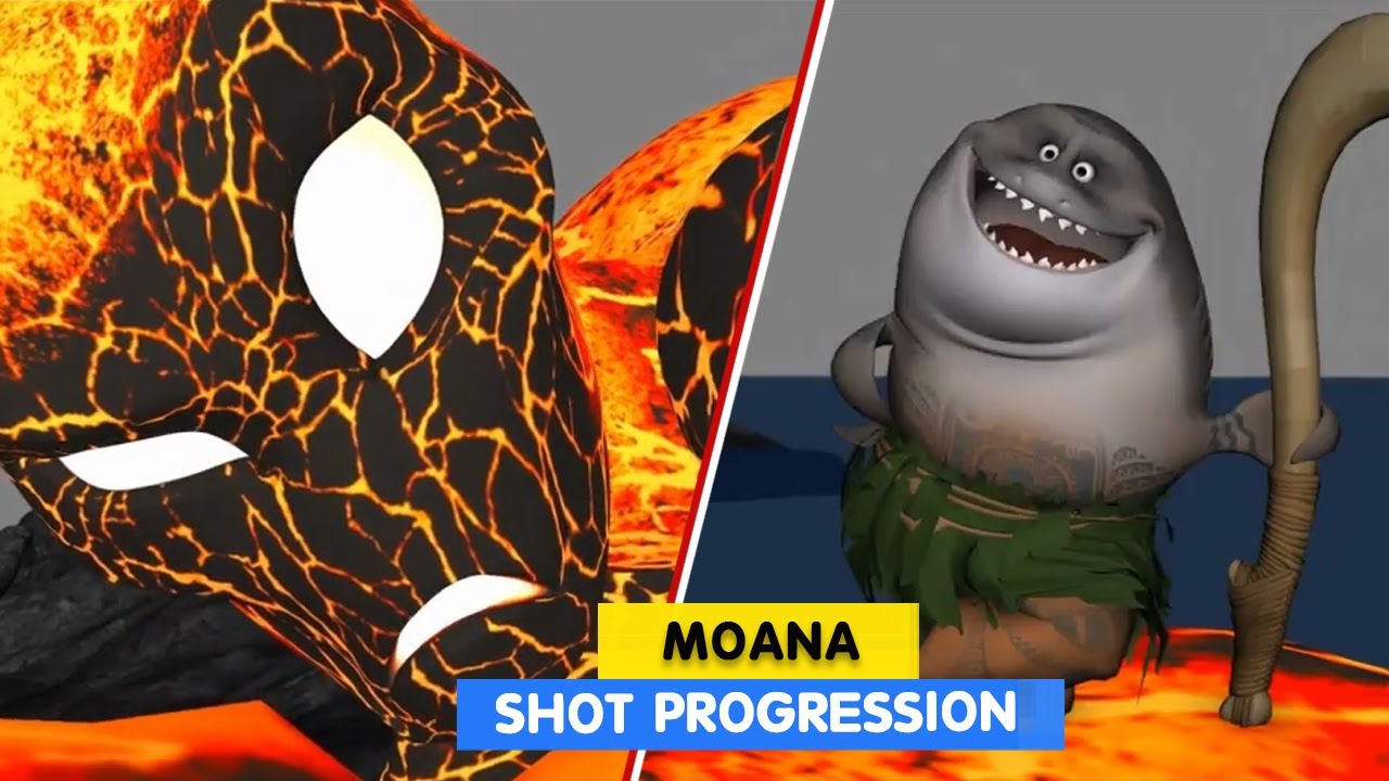 MOANA | Sharkhead Shot Progression | Animation Breakdowns |  3D Animation Internships