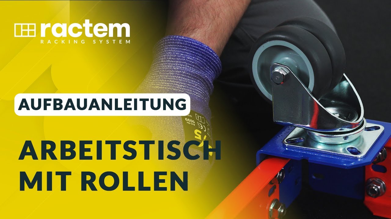 Montageanleitung Packtisch mit Rollen