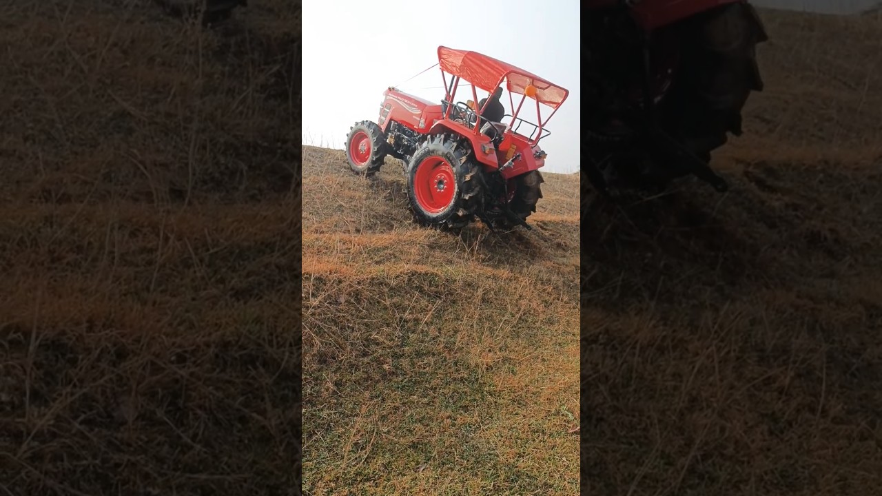 Mahindra Yuvo tech plus 575 power check #automobile #mahindra #4wdtractor #viralvideo #tractor#power