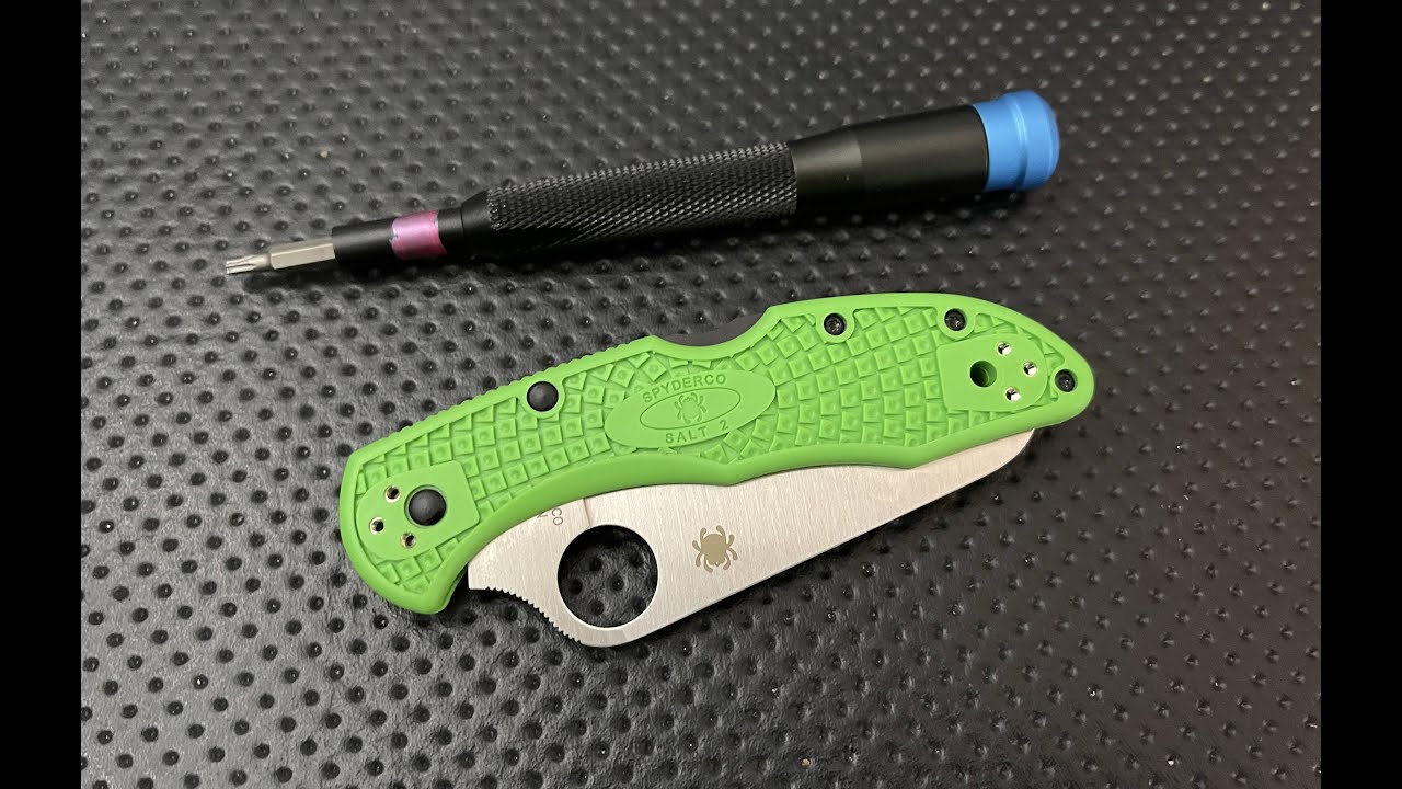 Как разобрать и обслужить карманный нож Spyderco Salt 2