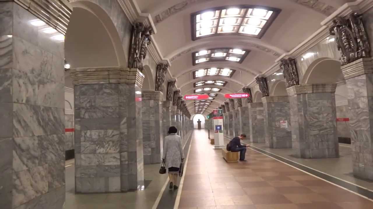 Ride on the metro in St.Petersburg, Russia Part 1 of 2 Санкт-Петербург, Россия