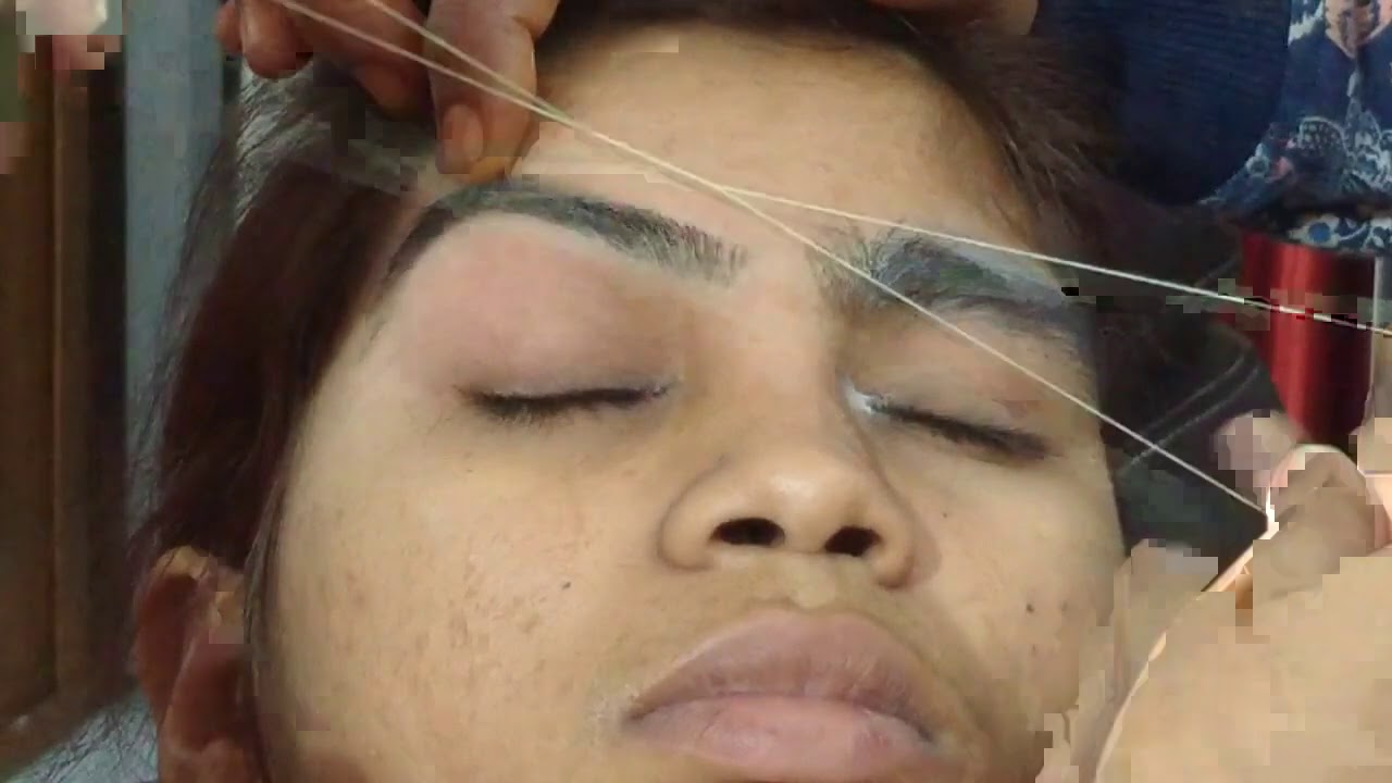 मोटी आइब्रो को कैसे शेप दें। professional beautician