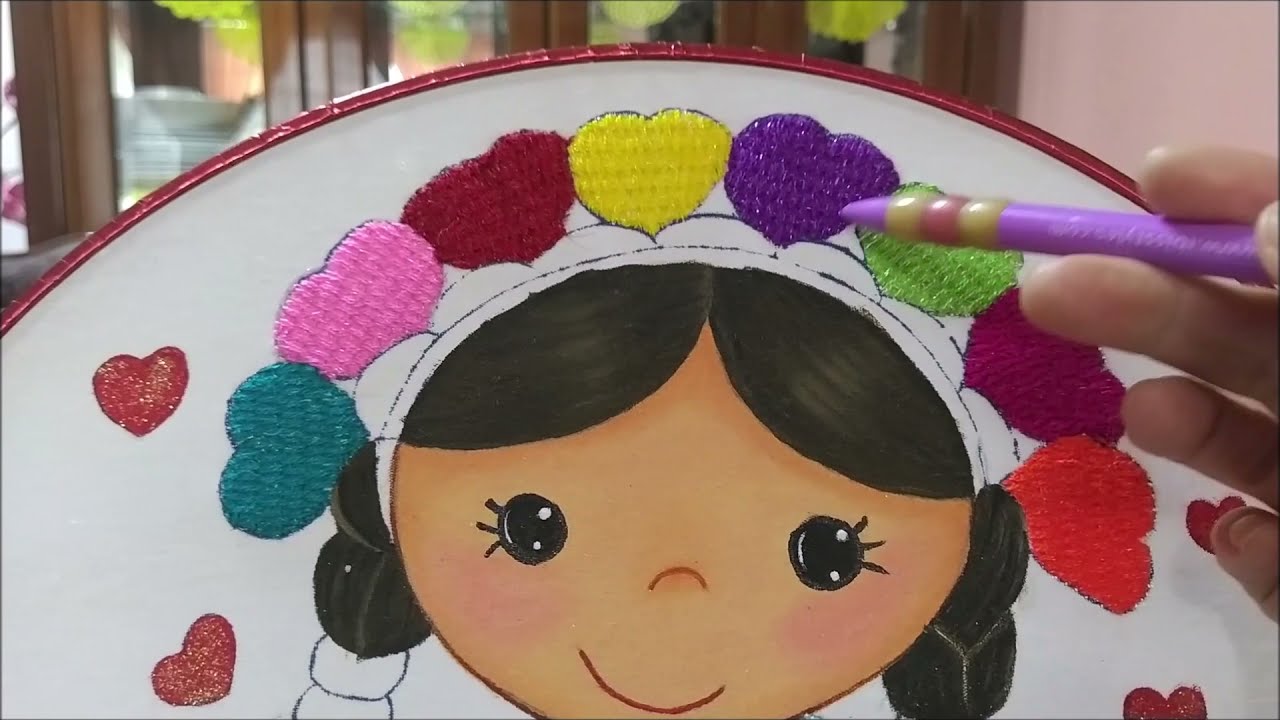 Bordado Fantasía Listones Muñeca Otomí