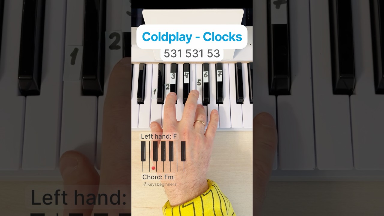 Coldplay Clocks 🎹 Play like a Pro - Piano Tutorial #pianomusic #pianolesson
