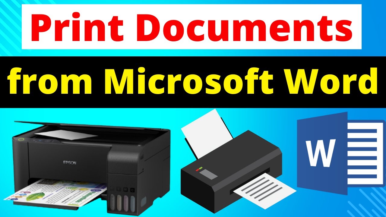 How to Print Documents in Microsoft Word using Epson L3110 Printer Machine | Print MS Word Documents