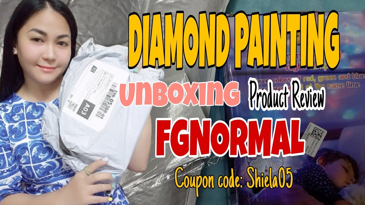 DIAMOND PAINTING | UNBOXING and PRODUCT REVIEW with FGNORMAL | Coupon Code: Shiela05