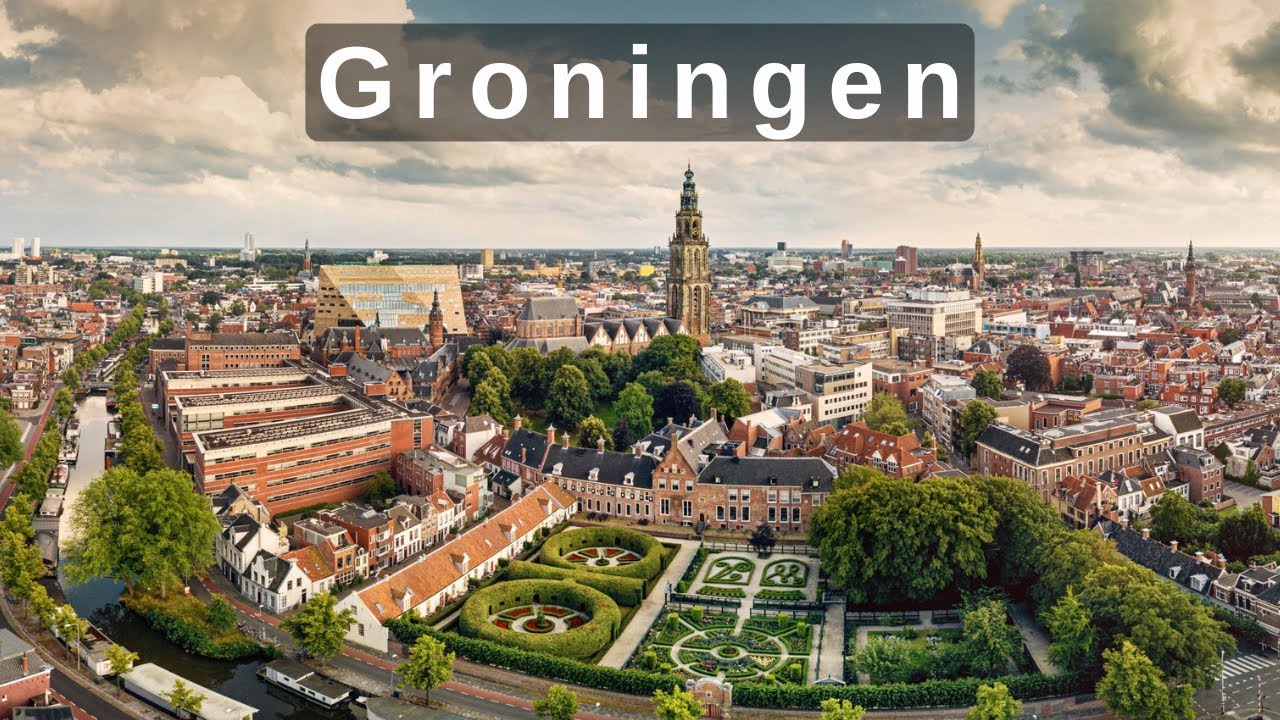 Groningen, Nederland 4k Drone Video - 4K UHD drone footage