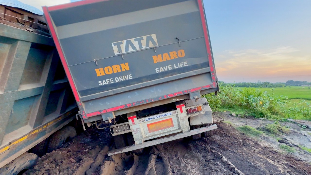 TWO Heavy Trucks Stuck Inches Apart! Extreme JCB Rescue Mission