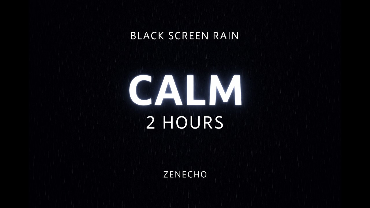 Black Screen Rain 2 Hours – Calm Your Mind | No Thunder