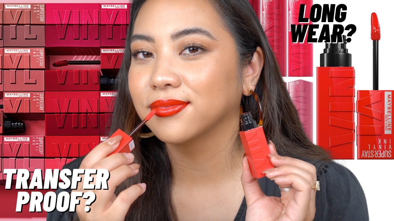 NEW MAYBELLINE SUPERSTAY VINYL LIPSTICKS | LIP SWATCHES + FIRST IMPRESSIONS