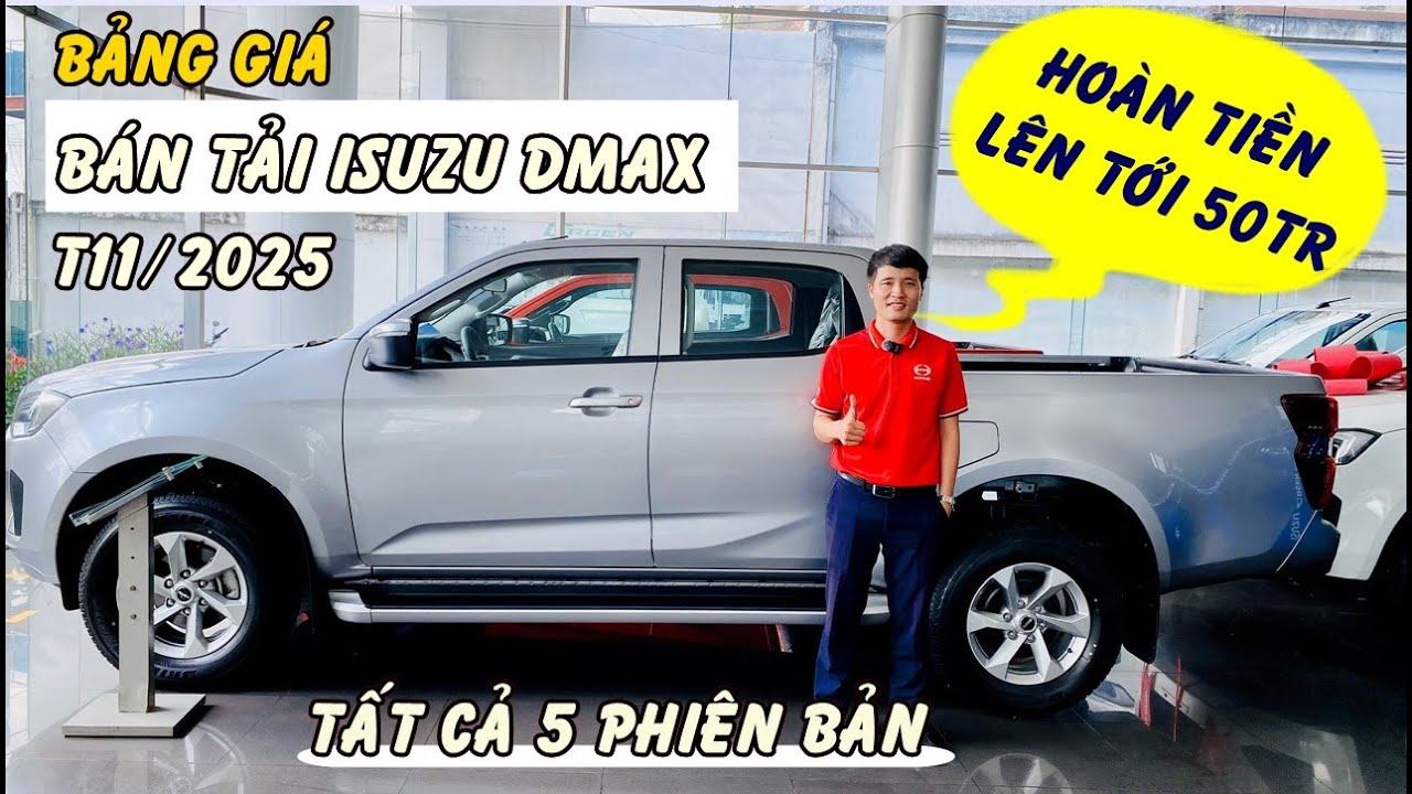 Giá Bán Tải Isuzu Dmax 2025 | Isuzu Sài Gòn báo giá tất cả các phiên bản Bán Tải Isuzu Dmax 2025