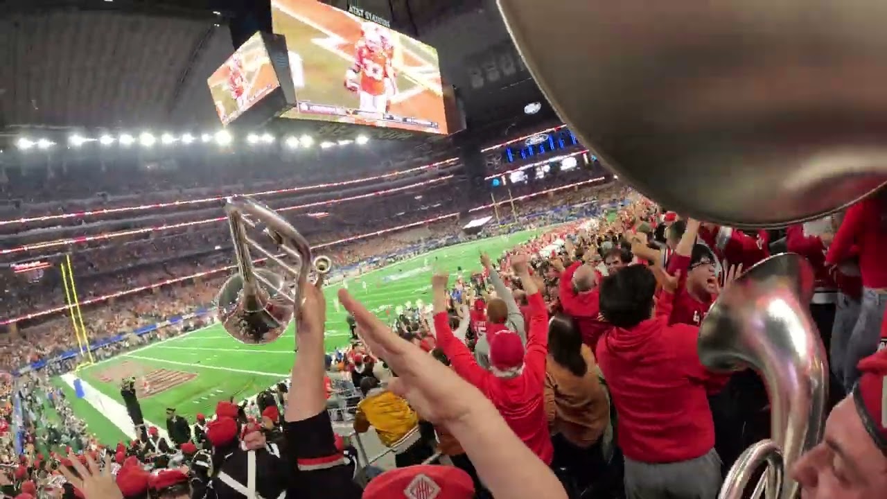 Jack Sawyer 83 yd Scoop & Score through the Heart of Texas | Ohio State University Marching Band POV