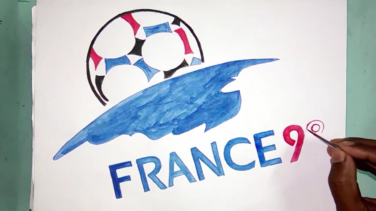 How to draw the FIFA world cup 1998 France logo