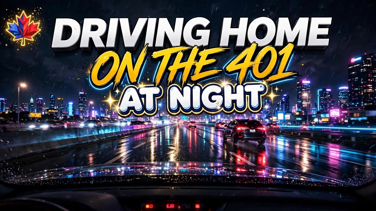 Late Night Drive on Highway 401 After Visiting Relatives in Toronto 🇨🇦