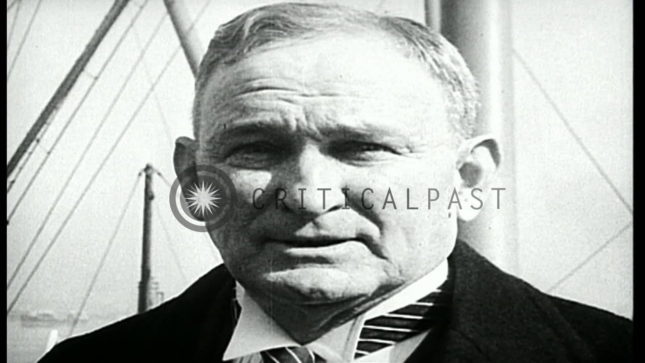 Secretary of State Henry L Stimson delivers the signed London Naval Treaty to Pre...HD Stock Footage