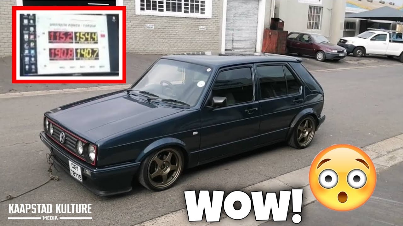 2L 8v Citi Golf Тиджея развивает БОЛЬШУЮ МОЩНОСТЬ на динамометре!