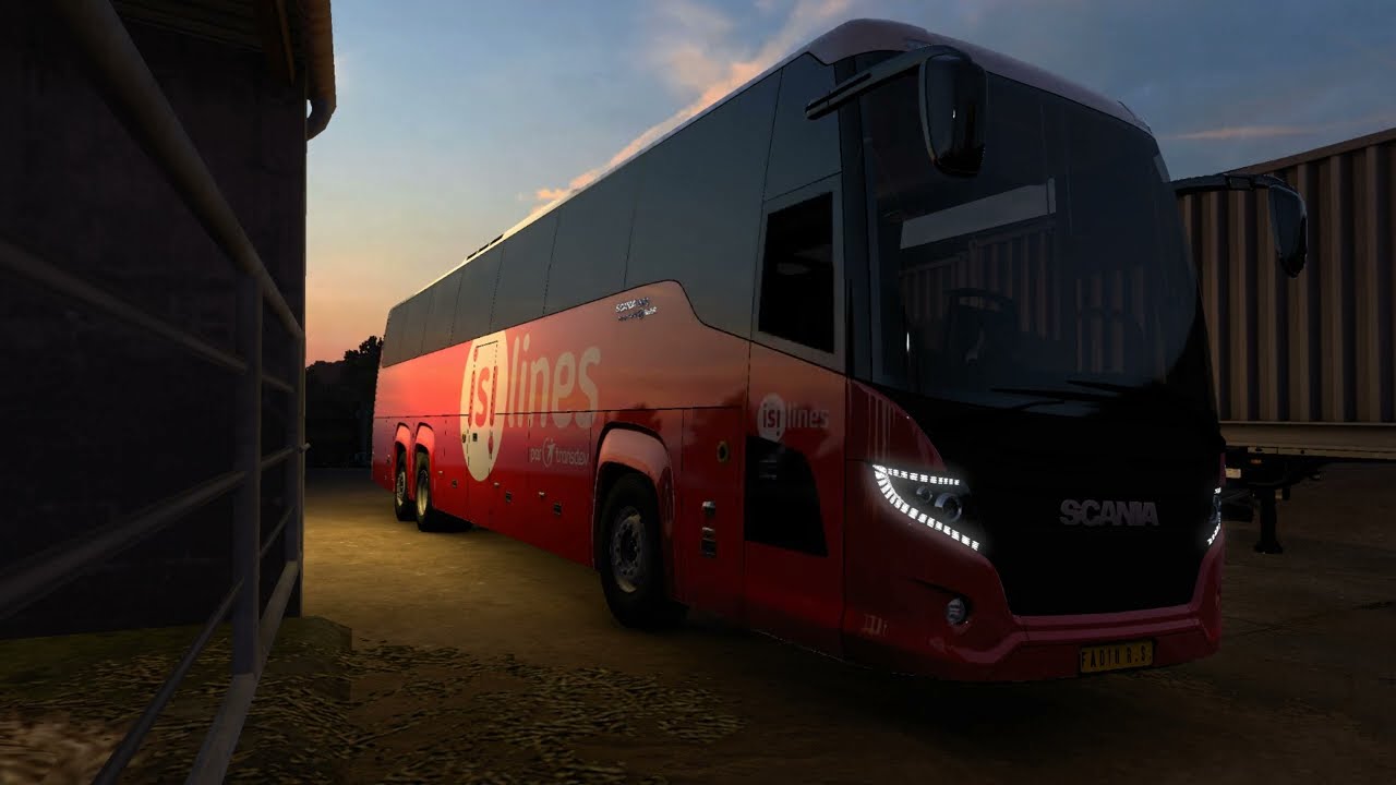 ETS2 1.53 Por Francia De Paris A Saint Laurent, Bus Scania Touring