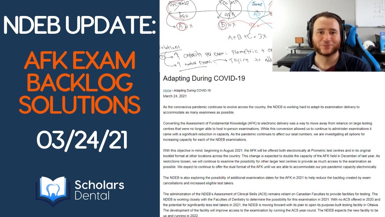 AFK Exam Backlog Solutions Announced | NDEB UPDATE 03/24/21