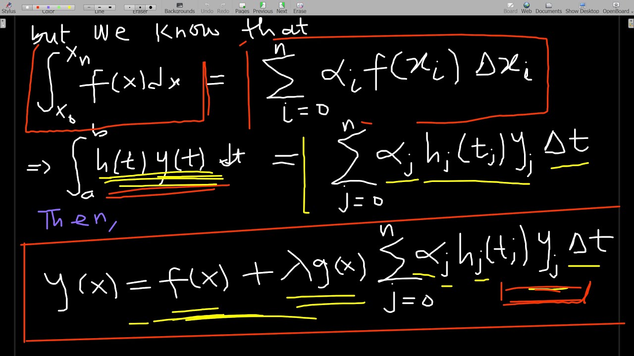 Using Numerical Quadrature to solve Fredholm's Integral Equation