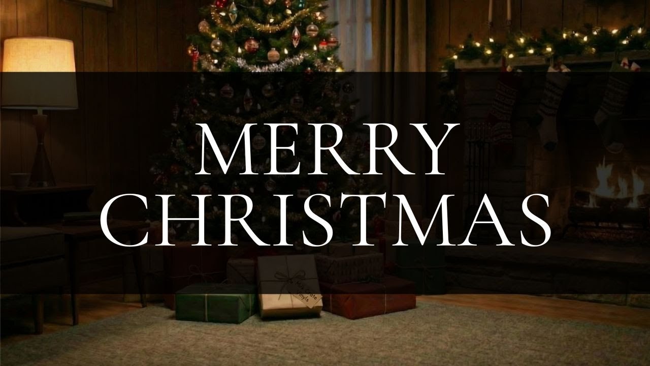 1950s Christmas Doo Wop 🎶 Cozy Fireplace & Tree Ambience | Vintage Holiday Nostalgia