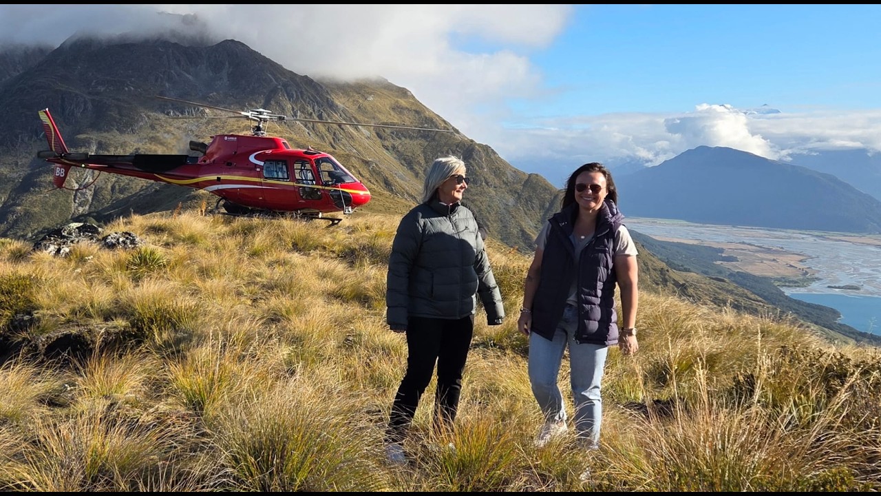 Peta's first helicopter joyflight with Heli Glenorchy NZ