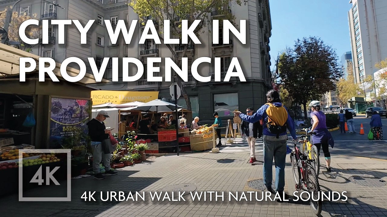 🇨🇱 Relaxing Walk in Providencia, Santiago – City Sounds & Peaceful Streets