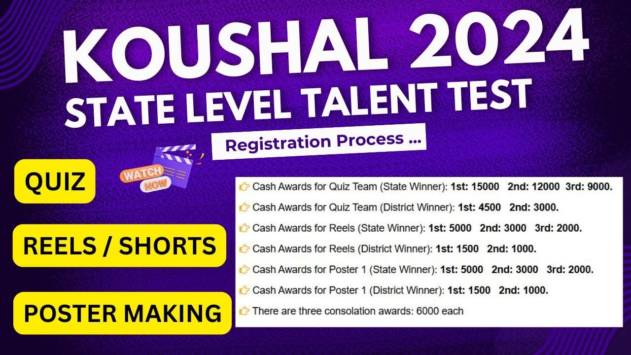 KOUSHAL COMPETITIONS QUIZ REELS SHORTS POSTER MAKING / IMPORTANT DATES