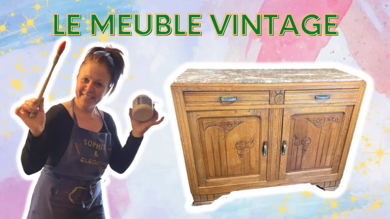 Relooker un meuble de A à Z- Relooking extrême de ce vieux meuble, buffet vintage N°2 ! Avant après