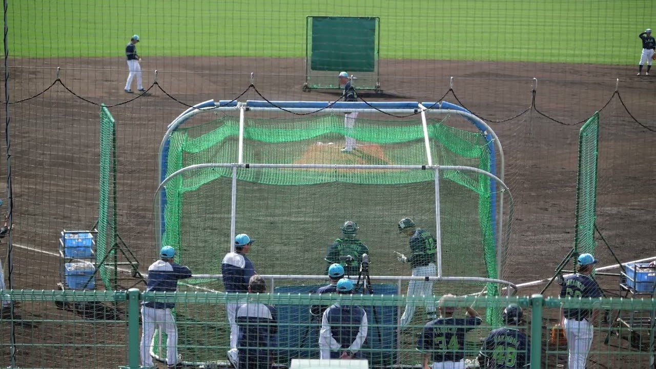 丸山翔大投手 西都春季キャンプライブBP（打者：橋本選手）2026.02.16