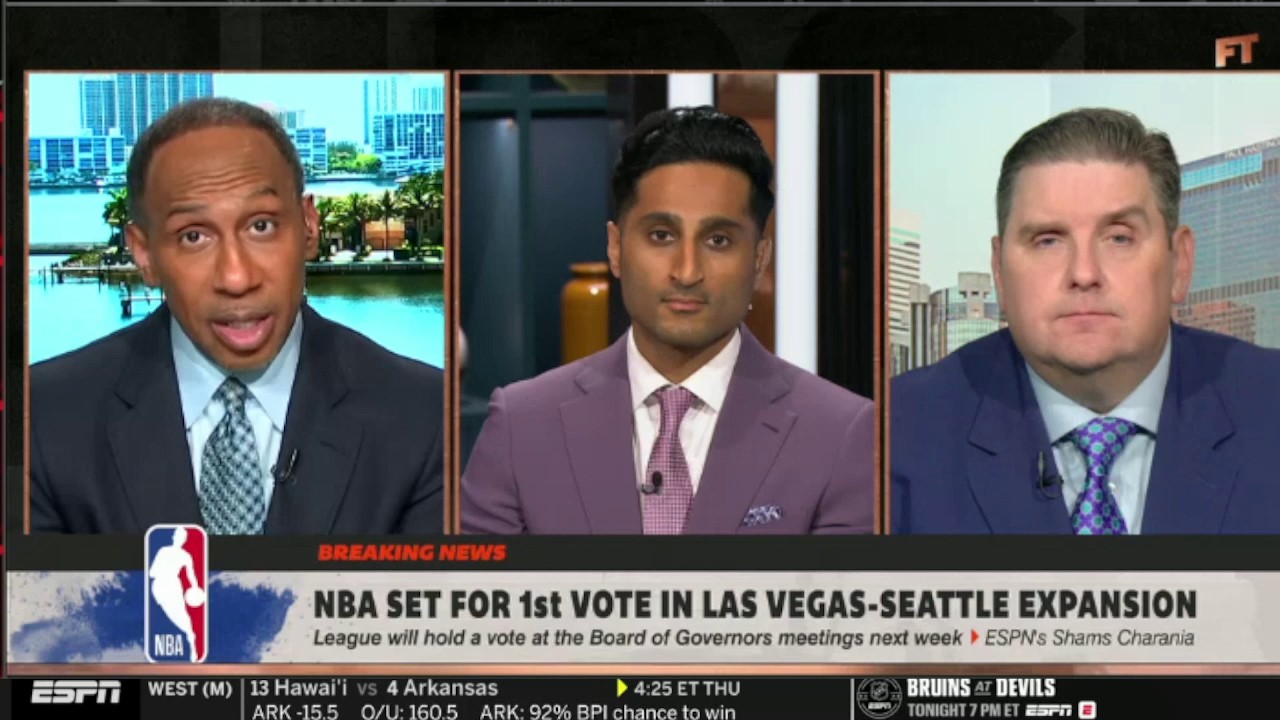 BREAKING: Shams Charania reports NBA set for 1st vote in Las Vegas-Seattle expansion | FIRST TAKE