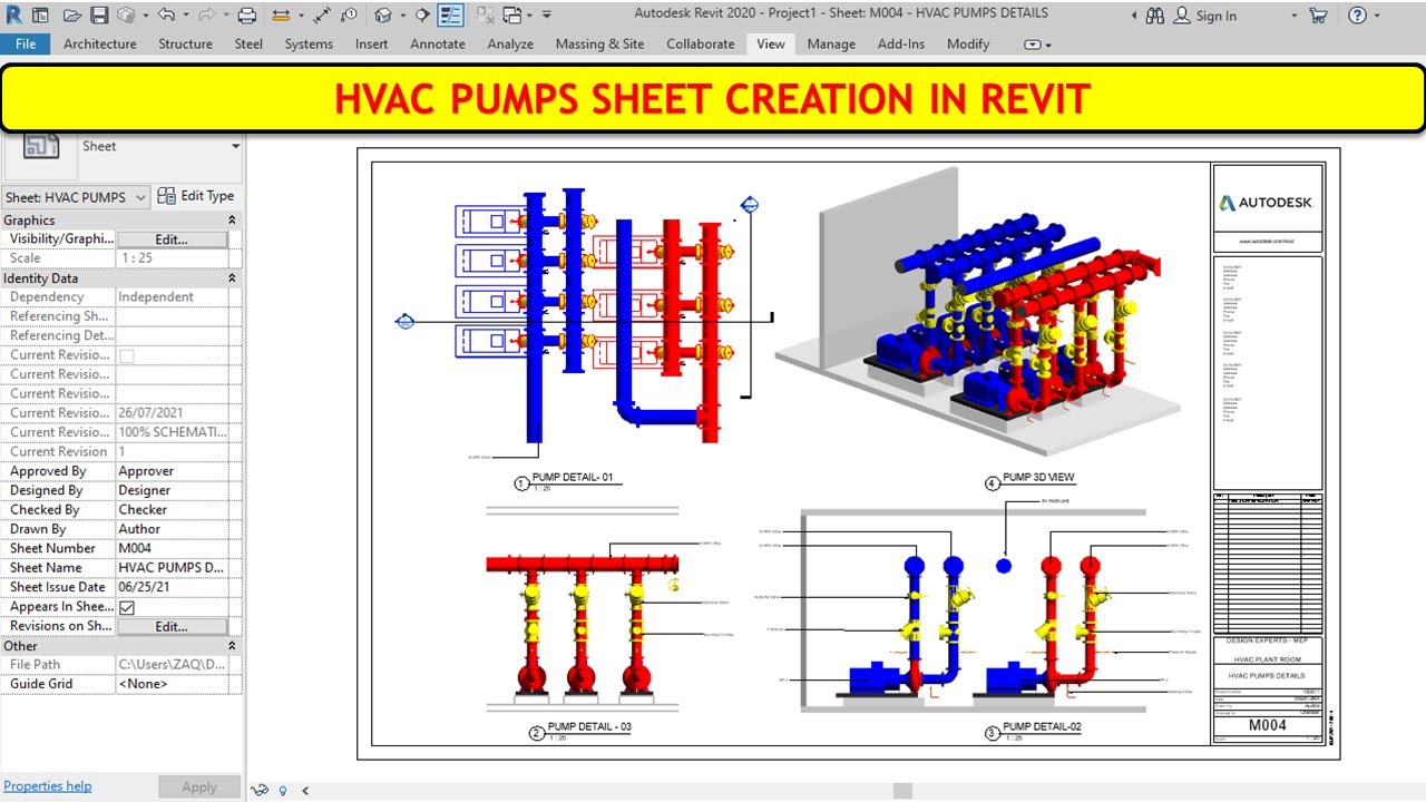 КАК СОЗДАТЬ ЛИСТ НАСОСОВ ОВКВ В REVIT || ДОКУМЕНТАЦИЯ BIM || ССЫЛКА НА ПОЛНЫЙ КУРС В ОПИСАНИИ