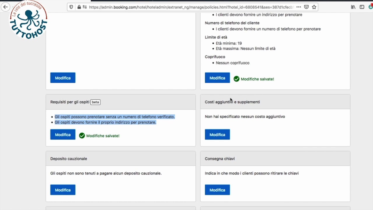 Come completare le condizioni di prenotazione su Booking.com
