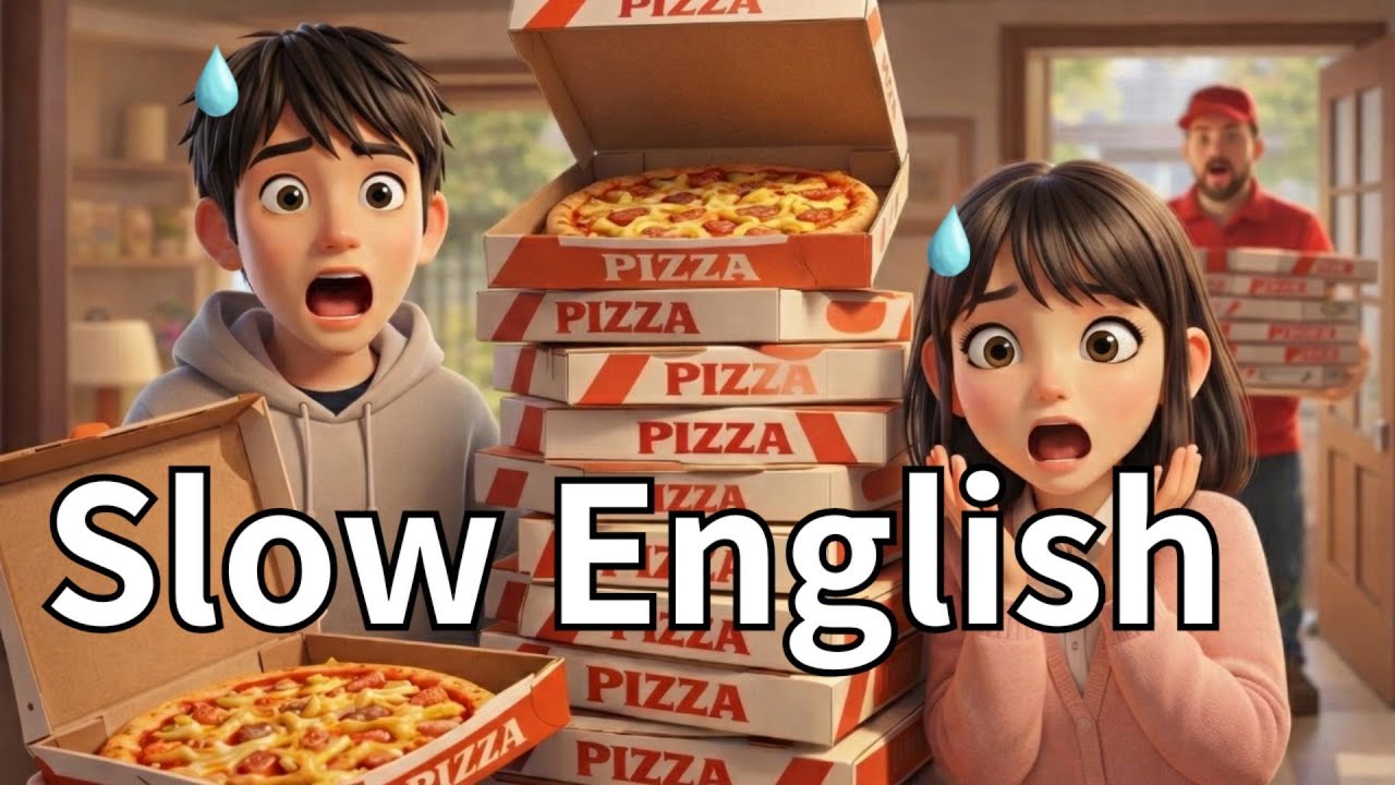 Big Mistake! 😱 I Ordered Too Much Pizza - Slow and Easy English For Beginners